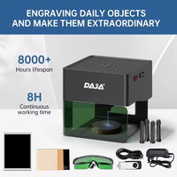 Graveur laser miniature DAJA DJ6 80*80mm, graveur laser de bureau portable, graveur de marquage pour le papier, le bois, le cuir, la fabrication de cadeaux