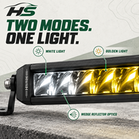 Barre lumineuse LED HSSH améliorée de 30 pouces 150W à une rangée avec rétroéclairage RGB, faisceau de conduite tout-terrain pour camion 4x4