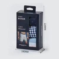 Boîte en carton universelle blanche personnalisée haut de gamme fenêtre en PVC transparent revêtement UV boîte de rangement de chaussettes pour cadeau d'emballage de culotte de sous-vêtements