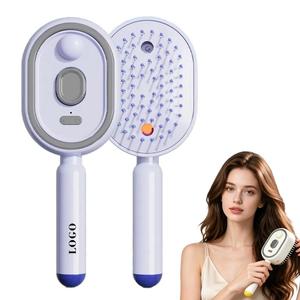 0728 Professional Retractable Detangling Hair Brush Type-<b>c</b> Charging Travel <b>Size</b> Comb Abs Material Auto-cleaning Spray - Product Image 2