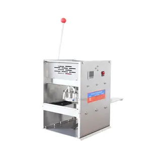 KIS-180 manuel elektrik yuvarlak alüminyum kare ve yuvarlak folyo kapak gıda konteyner kutu tepsisi mühürleyen yapıştırma makinesi