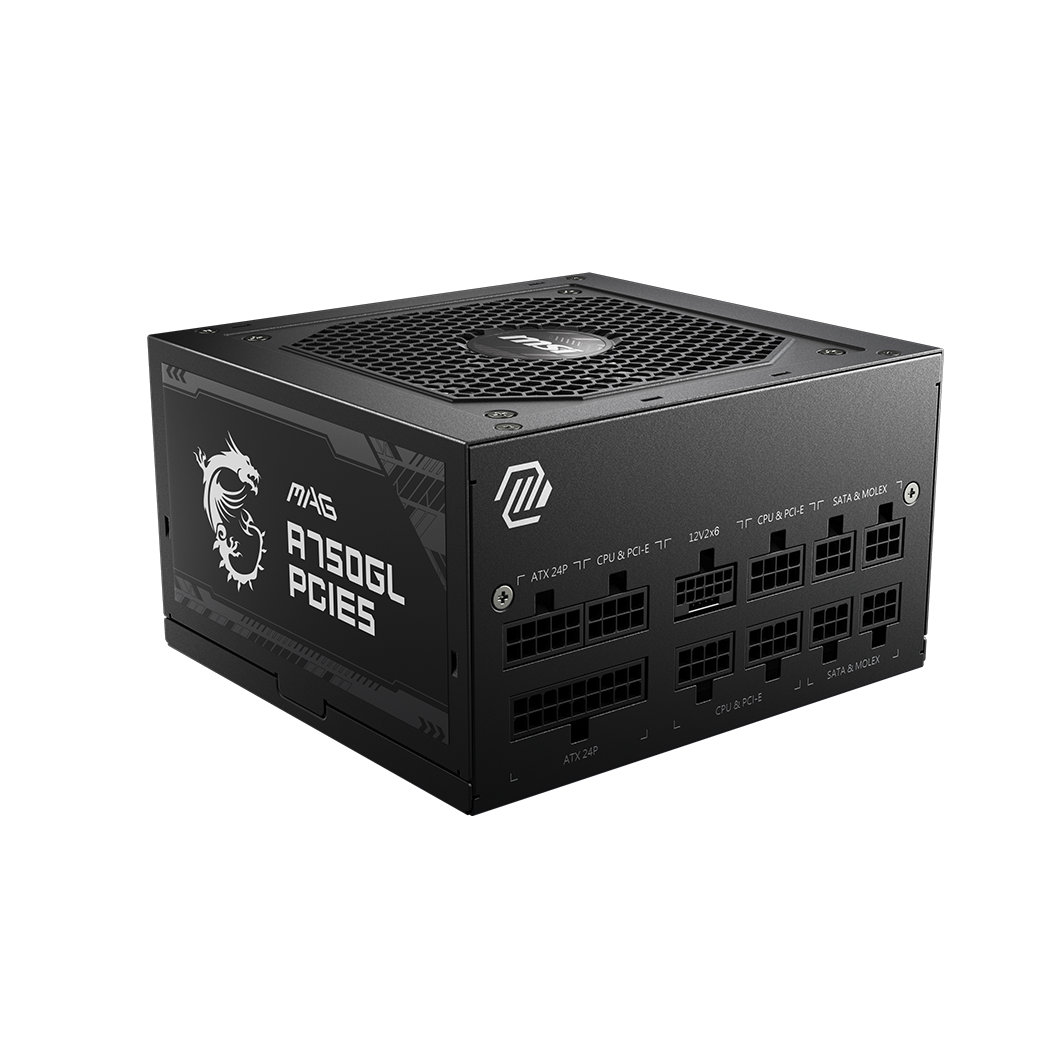 MSI MAG A750GL PCIE5 - 750W Gold PSU for Gaming Desktops