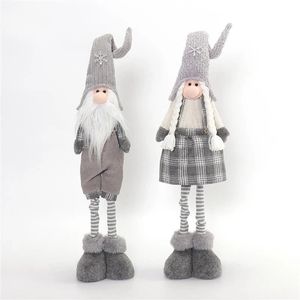 Adorable <b>Large</b> Standing Christmas <b>Gnomes</b> 2pcs Set Soft Plush Elf Doll for Holiday Home Decor - Product Image 4