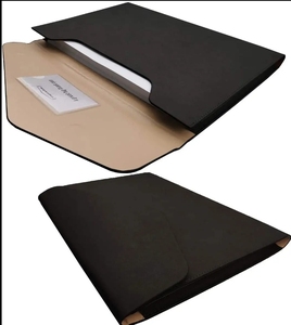 Portadocumentos de PVC A4 de <span class=keywords><strong>tapa</strong></span> <span class=keywords><strong>dura</strong></span>, portafolio impermeable, estuche para sobres, cierre magnético <span class=keywords><strong>Invisible</strong></span>, 60 hojas, negro - Product Image 3
