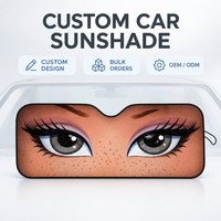 Pare-soleil de voiture personnalisé pliable, réfléchissant, anti-UV, isolation thermique, accessoire intérieur automobile, vente en gros, impression