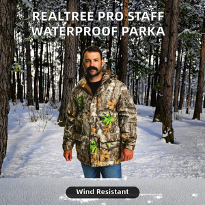 เสื้อพาร์กาผ้าใบมีฮู้ดแบบกันน้ำบุฉนวนซิป ผลิตตามสั่งแบบ OEM |   อุปกรณ์ล่าสัตว์ฤดูหนาว EDGE - Product Image 2