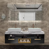 Meuble de salle de bain de style chinois, design moderne personnalisé, fabrication chinoise, vente en gros, export, résistant à l'humidité, taille sur mesure