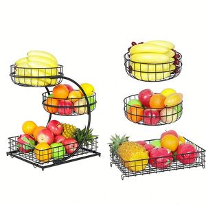 Magnifique étagère à fruits et légumes à 3 niveaux, plateau pour fruits secs, panier à fruits, panier à légumes - Product Image 6