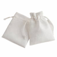 Pochette cadeau en daim personnalisée avec logo de marque, sac à cordon léger 8*10cm