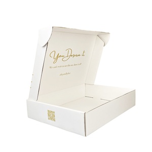 Factory Custom Eco-friendly White Airplane Box Clothing Packaging Shipping Mailing Mailer Boxes with Hot Gold Brand Logo - Product Image 2