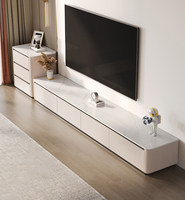 Meuble console de télévision moderne personnalisé pour le salon Option de meuble en bois personnalisable dans un panneau de style décoration intérieure