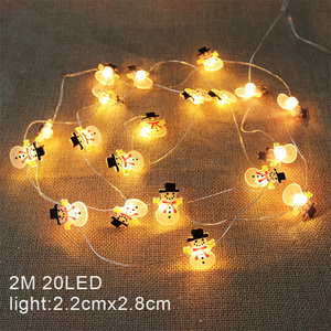 <span class=keywords><strong>Luci</strong></span> di natale Led stringa di Babbo Natale cappello nero pupazzo di neve testa di cervo <span class=keywords><strong>luci</strong></span> <span class=keywords><strong>luci</strong></span> di filo di rame - Product Image 2