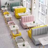 Mobilier de café commercial, style moderne, ensemble de tables et chaises de restauration, pieds en métal, tables de restaurant, chaises, salon extérieur