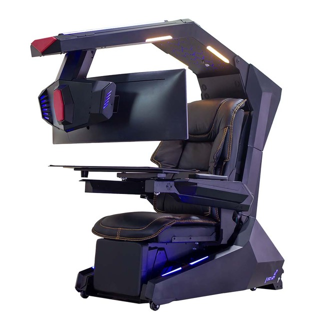 IW-R1 PRO  Zero Gravity Recline Workstation Chair  GIMI Gaming COCKPIT , Works Triple Monitor Tilting Rig VR Imperator