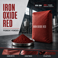 Poudre de rouge de fer à forte teinte, pigment rouge inorganique pour la construction, le ciment, le mortier, les revêtements aqueux