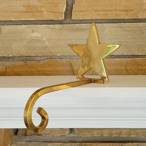 Cheap Price Best Seller Brass <b>Star</b> Stocking Holder for Christmas <b>Gifts</b> Latest Design Aluminium Deer Stocking Holder - Product Image 2