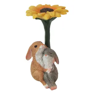 Z12155A Funny Realistic Table Animal Sculptures Resin Rabbit Figurine For Home Decor easter gifts