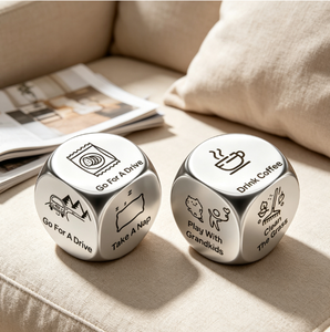 Dados Creativos de Acero Inoxidable, Dados Divertidos para Tomar Decisiones, Regalo para Parejas, para Personas Indecisivas, Venta al por Mayor Personalizada - Product Image 1