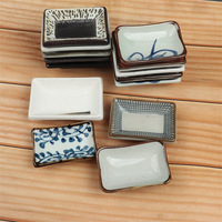 Assiette rectangulaire à sauce soja en porcelaine de style japonais Wasabi Assaisonnement Assiette à collation Cuisine coréenne Sushi Restaurant Hot Pot