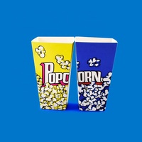 Papier Kraft Jetable Couleur Personnalisée Popcorn Restauration Rapide Nachos Tacos Frites Petit Emballage Alimentaire Plateau Boîte De Frites Pas Cher