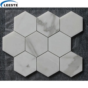 Ubin Mosaik Segi Enam Berwarna (Putih Ek + Kaisar Gelap + Marmer Putih Murni) - Product Image 6