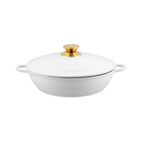 Batterie de cuisine Ucc-Life 11 pièces Nouveau design classique Fond à induction moulé sous pression Revêtement en granit antiadhésif Couvercle en aluminium Matériau métallique