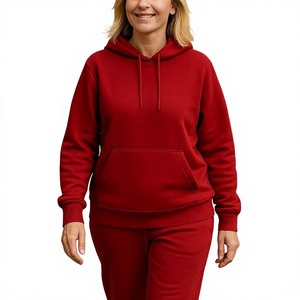 Custom <b>Women</b> <b>Winter</b> Knitted Pullover Hoodie Loose Fit Kangaroo Pocket Long Sleeve <b>Top</b> Hooded Sweatshirt Customized Clothing - Product Image 5