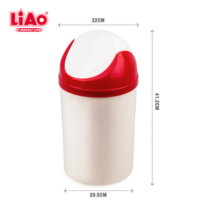 Bidone della spazzatura del <span class=keywords><strong>bagno</strong></span> della cucina del bidone della spazzatura dell'ufficio 10L di plastica di LiAo con il coperchio - Product Image 2