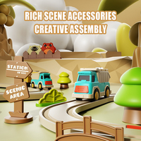 Gran oferta, rompecabezas de riel DIY, juego de pista de carreras con ranura eléctrica, modelo educativo para niños, coches de bosque de ciudad ensamblados por juguetes para niños