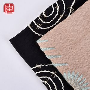 Nouveau design de tissu de broderie <span class=keywords><strong>Crespo</strong></span> fleur de rayonne en nylon personnalisé pour robe - Product Image 6