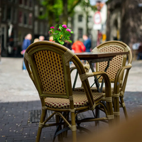 Chaise de jardin en rotin tressé empilable JXT Patio, chaise de bistrot en bambou Paris