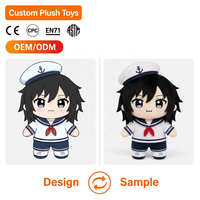 Poupée en peluche en coton au design original et mignon, style anime, rembourrage en coton PP, logo personnalisé, articles promotionnels, vente en gros, cadeau promotionnel pour filles