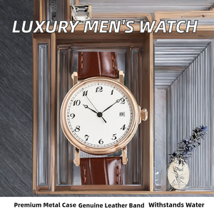 Nuevo Estilo, Reloj de Buceo Mecánico de Lujo de Alta Gama con Caja de Metal, Correa de Cuero, Cierre de Mariposa y Espejo de Zafiro Ligeramente Convexo - Product Image 2