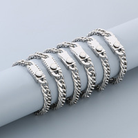Ensemble de colliers pour hommes tendance, cool, minimalistes, en denim double tissage poli, avec fermoir bouton rond poli