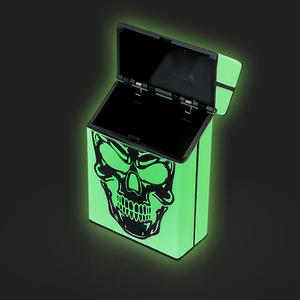 Échantillon gratuit étui à cigarettes phosphorescent étui à cigarettes ménage cigare tabac accessoires crâne acrylique étui à cigarettes en plastique - Product Image 4