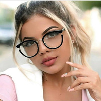 Gafas de Luz Azul para Mujer, Monturas Ópticas Grandes, Anteojos Sólidos con Protección Contra Luz Azul para Miopía e Hipermetropía