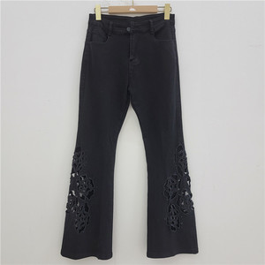 Jeans Ajustados de Mezclilla Elástica de Algodón para Mujer, Estilo Chino - Product Image 5