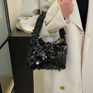 Vintage Chain Women's Lady-Style Fashion <b>Handbag</b> <b>Sequin</b> Embroidery With Zip Closure Woven Shoulder Bag - Product Image 4