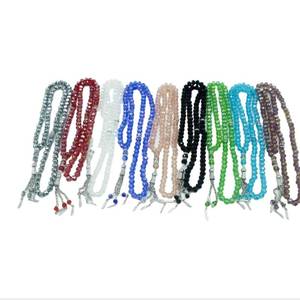 Tasbih étnico de cristal de 8 mm, 99 cuentas, hecho a mano, para oración musulmana, religioso islámico, Misbaha, marca YASEEN, Cuatro Estaciones - Product Image 1