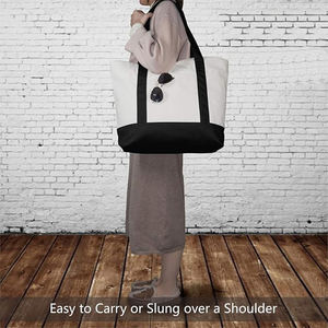 Bolsa de lona personalizada con bolsillo externo, cierre de cremallera superior, <span class=keywords><strong>cesta</strong></span> de regalos de <span class=keywords><strong>Navidad</strong></span> para novias sirvientas amigos <span class=keywords><strong>profesores</strong></span> - Product Image 2