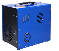 Pcp 12v 4500Psi 300Bar 30mpa Compresseur d'air portable PCP Pompe haute pression Adaptateur secteur intégré et ventilateur Auto-stop Plongée