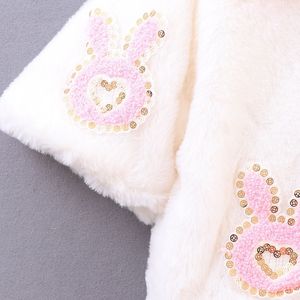 Vêtements d'hiver pour bébés, vêtements pour enfants, manteaux pour filles avec des motifs de lapins et des paillettes, disponibles en ligne - Product Image 5