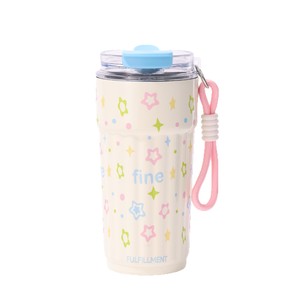 Tazza Termica in Acciaio Inox con Disegno Cartoon, Portatile con Cannuccia, per Caffè e Acqua, Uso Ufficio, Grande Capacità, Regalo Personalizzabile - Product Image 5