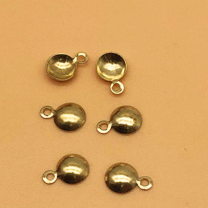 Supports de boucles d'oreilles demi-lune en cuivre pour la fabrication de bijoux, 20 mm, ton or, accessoires DIY - Product Image 4
