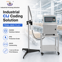 Imprimante jet d'encre industrielle CIJ IPS PRIMA-B600 PLUS T pour codes de 0,8 à 20 mm sur emballages de bouteilles en verre et identification des surfaces