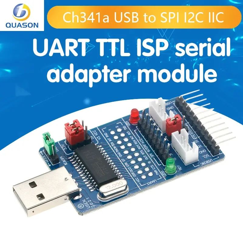 CH341A USB to SPI I2C IIC UART TTL ISP โมดูลอะแดปเตอร์อนุกรม EPP/MEM Converter สําหรับแปรงอนุกรม Debugging RS232 RS485