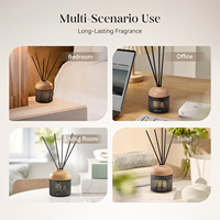 Diffuseur de parfum en bois oriental de luxe en gros, 130 ml, longue durée, écologique, décoration d'hôtel, huile parfumée, emballage