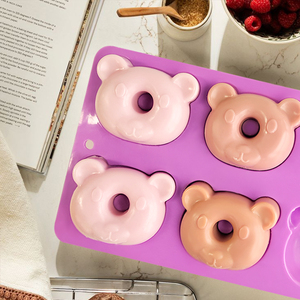 BPA miễn phí 6 khoang không dính Silicone <span class=keywords><strong>Donut</strong></span> khuôn dễ dàng làm sạch bánh BAKING Pan cho 3D bánh rán Pastry công cụ cho Mousse bánh nướng - Product Image 4