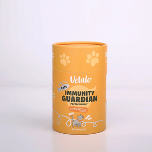 Emballage en tube de papier pour compléments alimentaires pour animaux de compagnie avec logo personnalisé, boîte cylindrique en carton écologique pour capsules de médicaments pour chiens et chats - Product Image 4