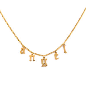Hotsale Oro <span class=keywords><strong>Personalizzato</strong></span> Lettera In acciaio inox Personalizzati Nome Del <span class=keywords><strong>Choker</strong></span> - Product Image 2